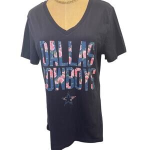 DALLAS COWBOYS Her Style Floral Tee T-shirt L NWT